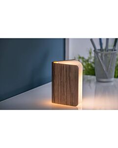 Gingko Smart Book Light (Natural Wood) Walnut Mini